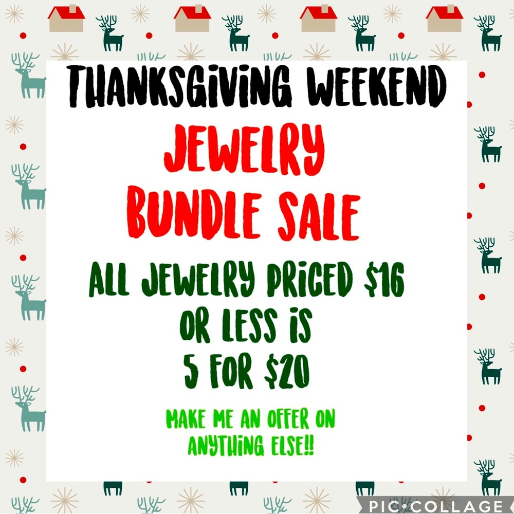 Jewelry Sale for Thanksgiving through Cyber Monday!